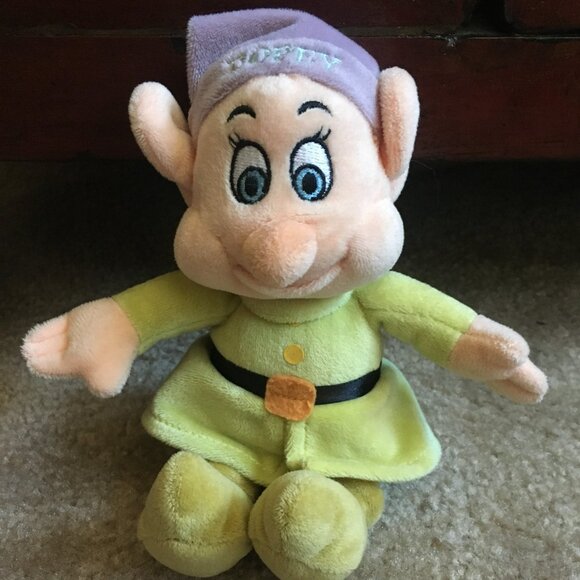 Disney Seven Dwarfs 7" Plush + 10" Dopey Plush in O Plastic Case Ltd Diamond Ed. - Picture 7 of 16